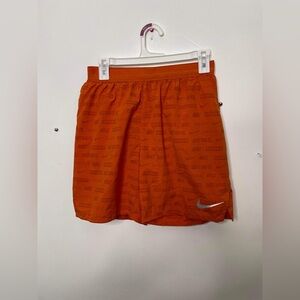 Orange Nike dry, fit, swimming trunks, size small